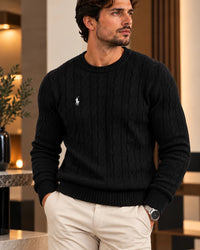 Pull torsadé Noir