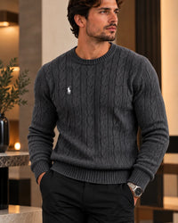 Pull torsadé Gris foncé