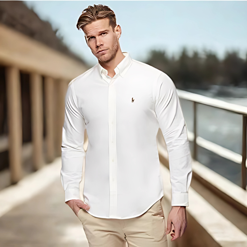 Chemise blanc fit slim polo