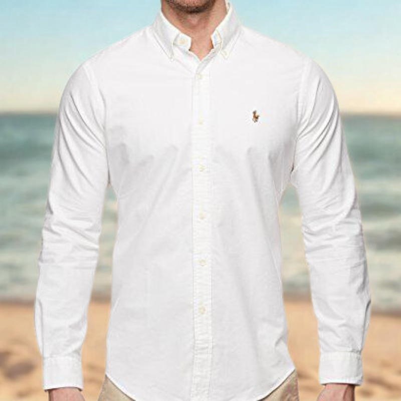 Chemise blanc fit slim polo