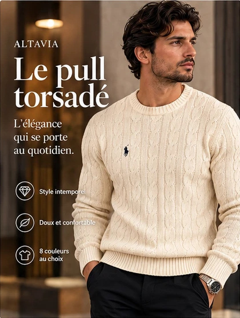 Pull torsadé homme Altavia